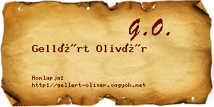 Gellért Olivér névjegykártya